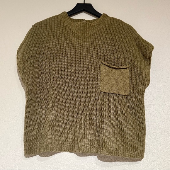 FREE PEOPLE |  Freya Sweater in Olive size L NWT - Picture 5 of 6